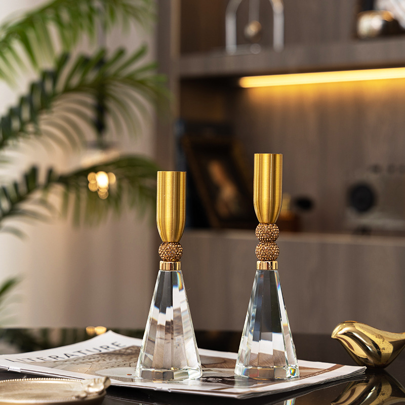 Luxury Candle Supplies Usa - Crystal glass candle holder supply ornament