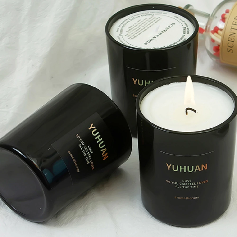 Luxury Glass Candle Jar Black  - đánh giá và giá Luxury Candle Supplies Usa